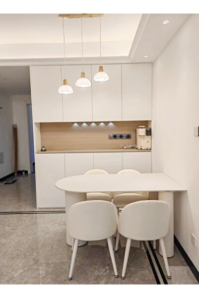 Raffine 1-Piece Modern Design Dining Table for Kitchen White Dining Room Table Dining Room Kitchen Living Ro