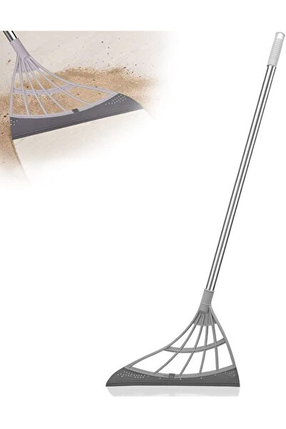 Raffine مكنسة قابلة للطي للاستخدام المزدوج، ممسحة للأرضيات والزجاج، ممسحة منزلية لإزالة شعر الحيوانات الأليفة، فرشاة تنظيف