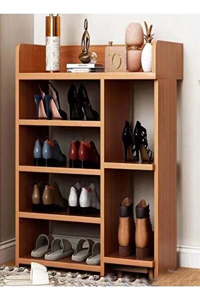 Raffine منظم أحذية خشبي متعدد الطبقات لتخزين الأثاث في المدخل والممر، بني 63 ...