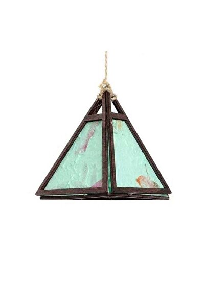 Raffine فانوس مثلث محمول مكون من قطعة واحدة مع مصباح ضوء شرابة لمهرجان الربيع...