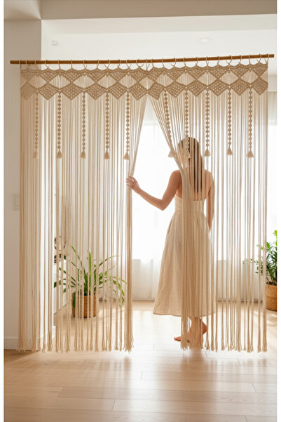 Zuviel Deco Handmade Macrame Separator, Macrame Curtain, Door Curtain, Backdrop, Background, Organization