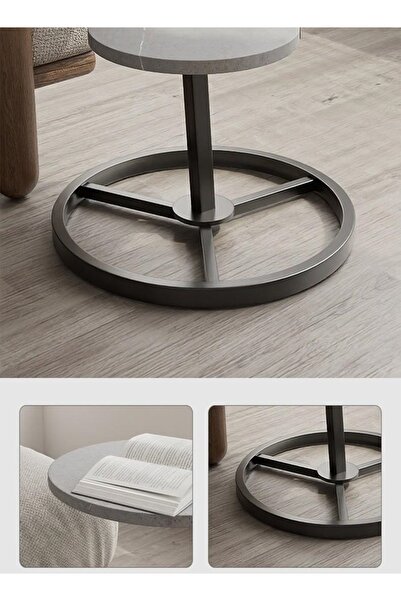 Raffine 2 Tier Multipurpose Modern Design Stylish Portable Side Table for Bedroom Home Offices 40 x 55 cm