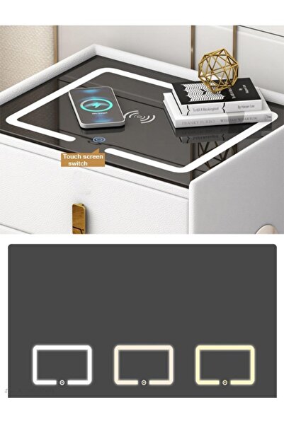 Raffine Multifunction Smart Wireless Charging Nightstand Intelligent Design Light and Bluetooth Audio Speake