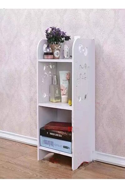 Raffine رف خزانة أثاث منزلي متعدد الأغراض قائم على الأرض للحمام باللون الأبيض...