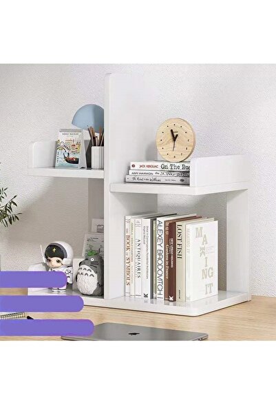 Raffine Multi-Layer Large Space Desktop Bookshelf Organizer and Accessories Storage Display Rack