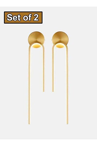 Raffine مجموعة من مصباحين حائطيين على شكل حرف U بتصميم فاخر وعصري من الألومني...