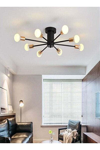 Raffine Vintage Spider Ball Bulb Black Luxury Design LED Chandelier Pendant Lamp Decoration Ceiling Hanging