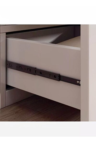 Raffine 2-Tiers Multipurpose Use Wood Nightstand Glossy Style Bedside Table with 2 Drawers Storage