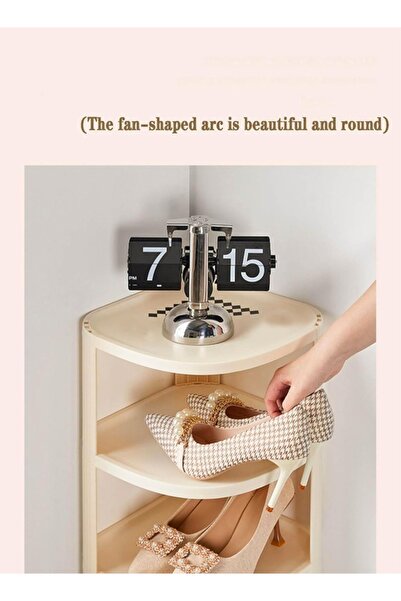 Raffine Multi Steps Plastic Corner Shoe Rack Narrow Vertical Shoe Shelf Multi-Storey Storage Shelf Space