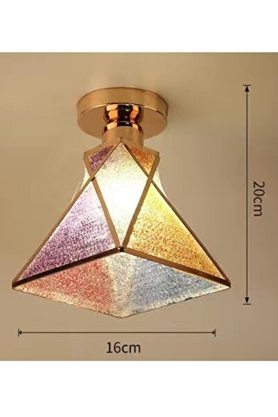 Raffine Modern Creative Multicolor Triangular Shape Iron Ceiling Lamp
