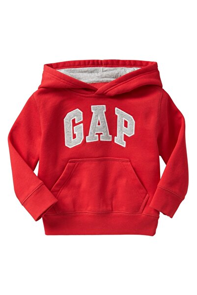 GAP Erkek Bebek Kırmızı Gap Logo Fransız Havlu Kumaş Sweatshirt