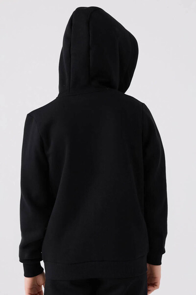 Kappa Hooded Black Boy's Sweatshirt 361W1Lw