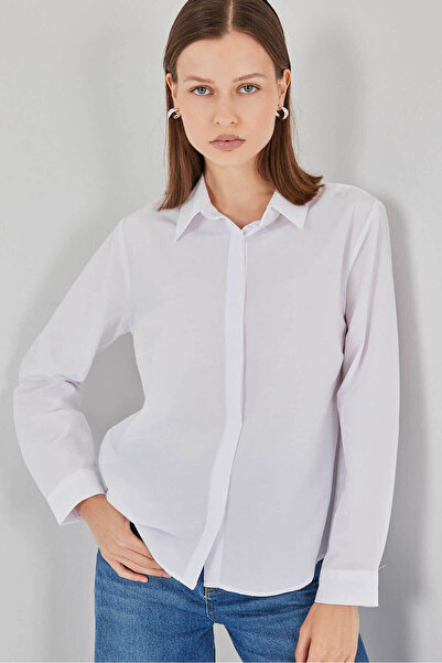 Bigdart Basic White Women's Shirt 20348