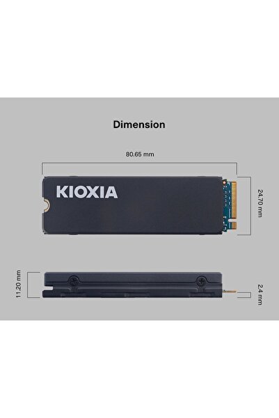 Kioxia 2TB EXCERIA HEATSINK GEN 4X4 NVMe 5000/3900MB/s LSC11K2T04G8