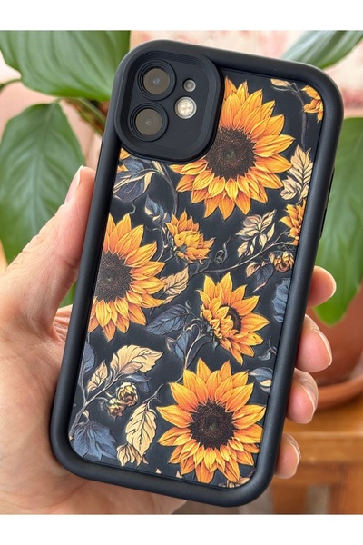 Fibaks Case for Apple iPhone 11 Soft Textured Sunflower Pattern Soft Camera Protection Silicone Cover