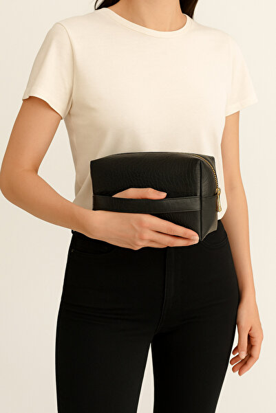 B&W Case Women's Black Premium Leather Crocodile Patterned Handbag Portfolio ...