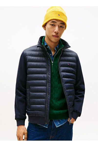 Tommy Hilfiger Dik Yaka Mavi Erkek Sweatshırt MW0MW41329DW5_MIX MEDIA ESS RWB STA