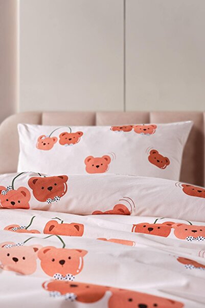 Doqu Home Ranforce Joyful Bearberry Nevresim Takımı Tek Kişilik