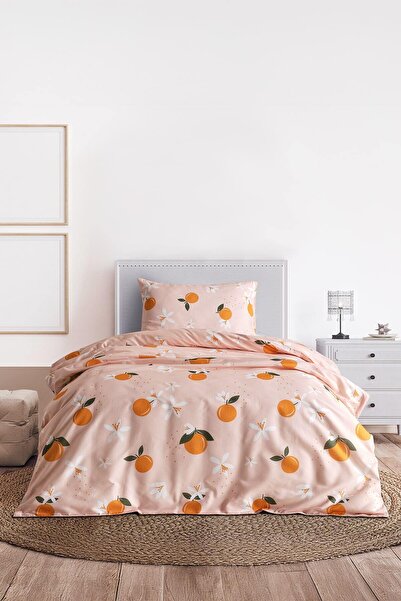 Doqu Home Ranforce Joyful Orange Nevresim Takımı Tek Kişilik