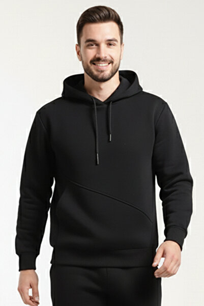 OXVİN Φούτερ Fleece Hooded - Cut Pocket, 3 Thread Puff, ORIGINAL MOLD