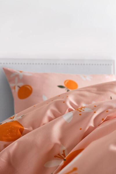 Doqu Home Ranforce Joyful Orange Nevresim Takımı Tek Kişilik
