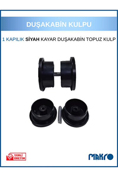 GLASSMAKRO Sürgülü - Kayar Duşakabin Kulp Siyah Cam Duşakabin Kulbu Tek Kapılık