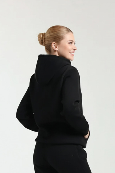 OXVİN Γυναικεία φούτερ Kangaroo Pocket Hooded 3 κλωστών Puff Soft (Fleece Inside) Φούτερ - Oversize ORIGINAL MOLD