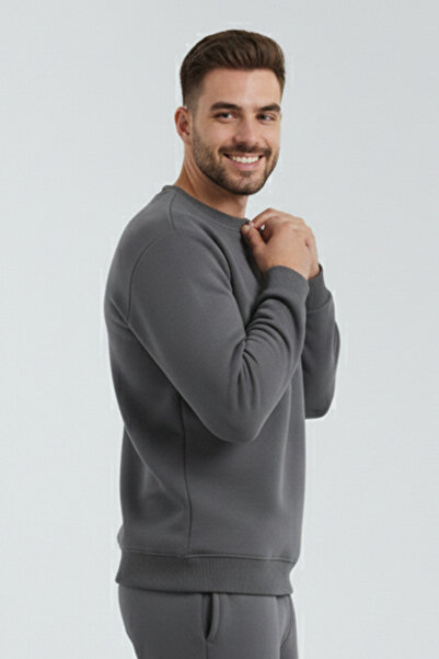 OXVİN Fleece Soft Puff Fabric - Crew Neck Hodies (3 νήματα) Φούτερ - Original Fit