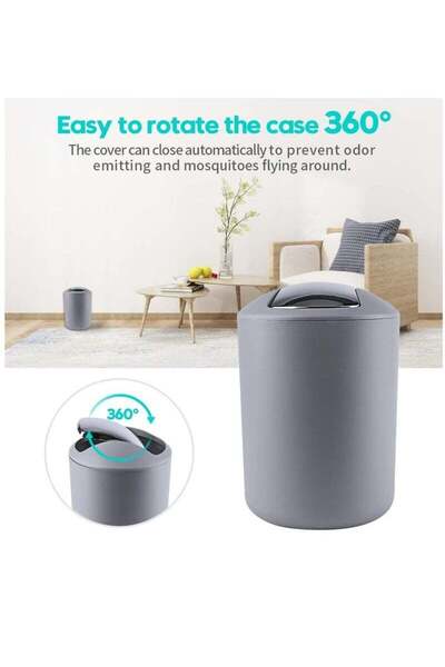 JOYZZZ 6-Piece Bathroom Accessories Set with Tray, Gray