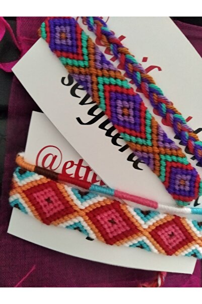 Şengül El Emeği Ip Örgü 3'lü Set Bileklik