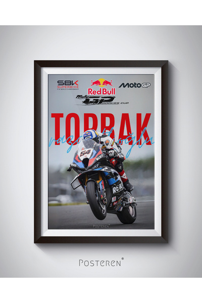 POSTEREN Toprak Razgatlıoğlu BMW Çerçeveli Poster Tablo Redbull MotoGp Poster