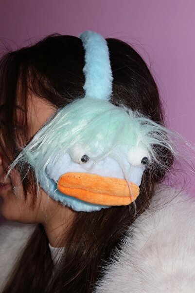 TAKIŞTIR Blue Color Monster Figured Plush Headphone