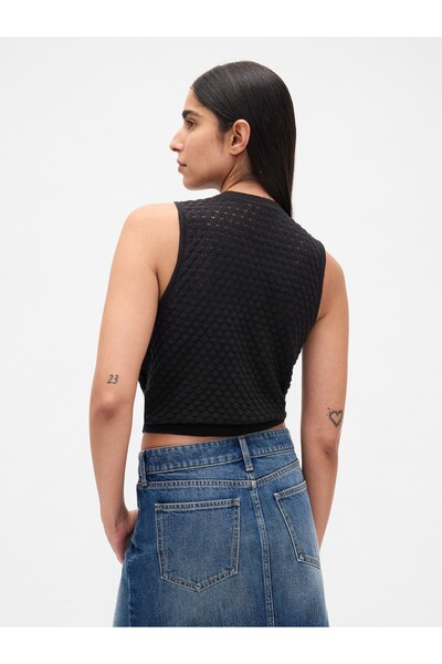 GAP Kadın Siyah Cashsoft Örgü Tank Top