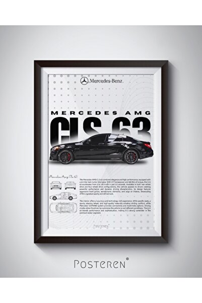 POSTEREN Mercedes AMG GLS63 Çerçeveli Poster Tablo
