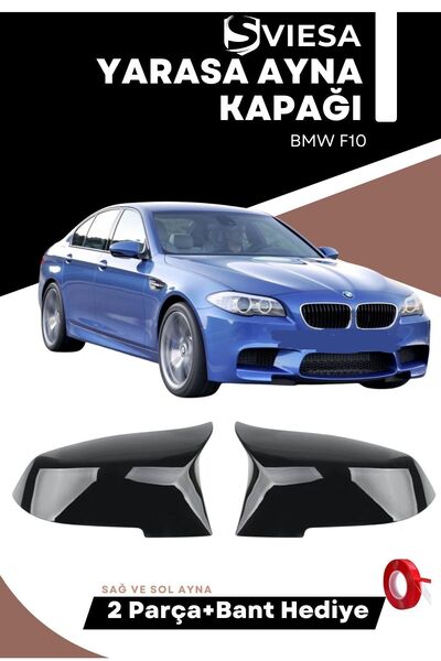 Sviesa Bmw F10 2013-2017 Uyumlu Batman Yarasa Ayna Kapağı Piano Black