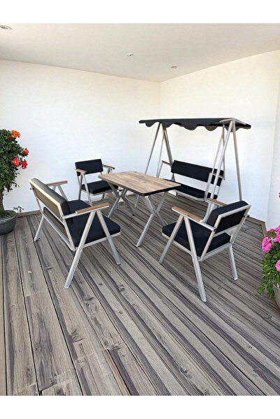 Dekoroom's 2-1-1-MASA-SALINCAK bahçe balkon mobilyası , oturma grubu , çay seti