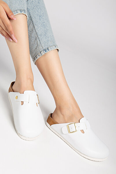 romamod Γυναικείες παντόφλες εσωτερικού χώρου από δέρμα Boston clog Slippers