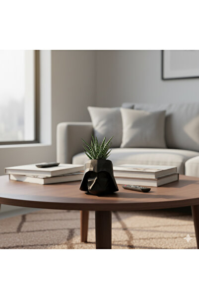 HOM Dart Vader Görünümlü Dekoratif Saksı/Kalemlik