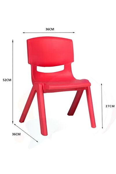 Toybox 6 Pcs Stackable School Chairs Kids Plastic Stack Chairs Seating Height Classroom Chairs for Children