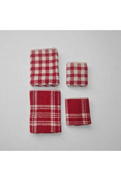 NikAr Home Cotton Towel Set 4-Piece Set 100% Cotton 70X130 / 50X80 Dimensions