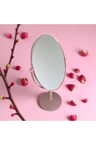 Genel Markalar Oval Ayaklı Makyaj Aynası Büyüteçli Ayna çift taraflı büyüteçl...