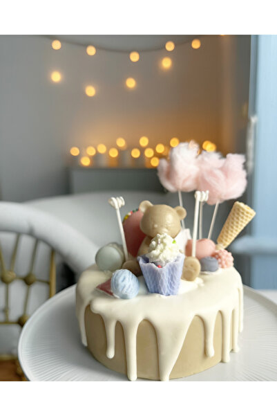 Bloom Ayıcık Pasta Mum