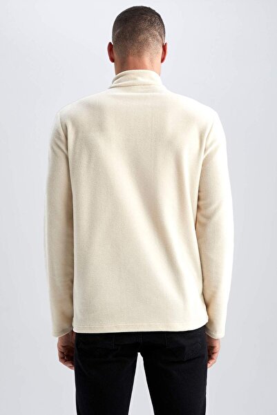 DeFacto Regular Fit Fermuarlı Dik Yaka Yarım Fermuarlı Polar Sweatshirt