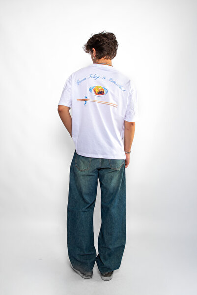 Sekizbiraltı Από το Τόκιο στην Κωνσταντινούπολη Τυπωμένο υπερμεγέθη Unisex λε...