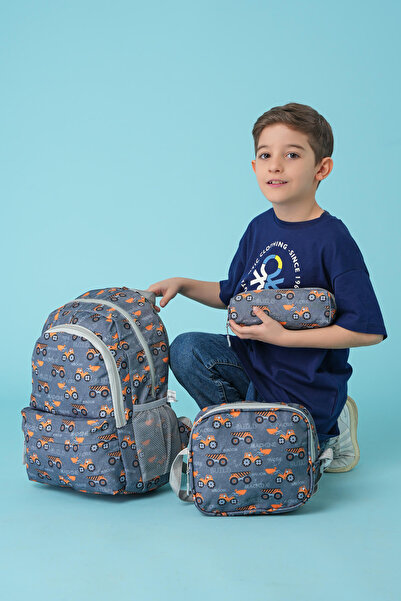 Cambridge Polo Club 3-Piece School Bag Set Gray Truck /Plcan2079.335