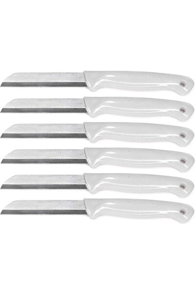 Solingen Beyaz Simli Tırtıklı 6 Adet Meyve Ve Sebze Bıçağı