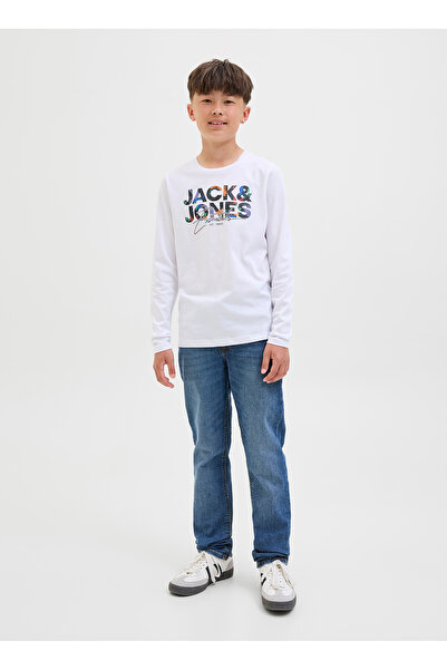 Jack & Jones Normal Bel Mavi Erkek Çocuk Denim Pantolon 12284345
