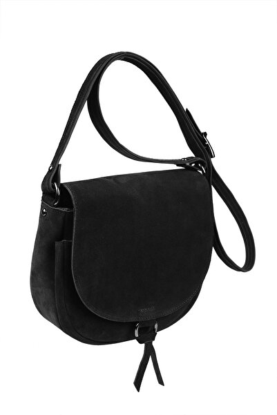 Ysmn Τσάντα ώμου με γνήσιο δέρμα σουέτ με κάλυμμα YC012036HSD