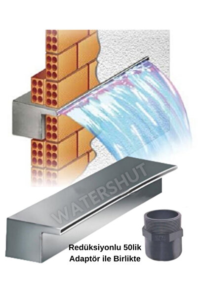 waterfall Watershut 500mm Duvar Su Perdesi Bahçe Tipi Duvar Çeşme Şelale Fıskiye (ET KALINLIĞI 1.5MM)