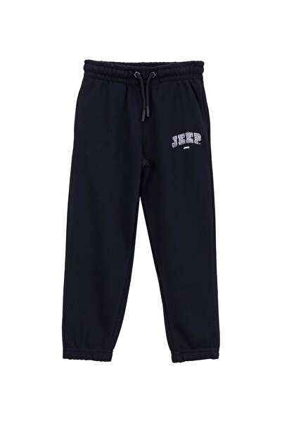 Jeep Lastikli Paça Siyah Kız Çocuk Eşofman Altı J5WG-EA7587